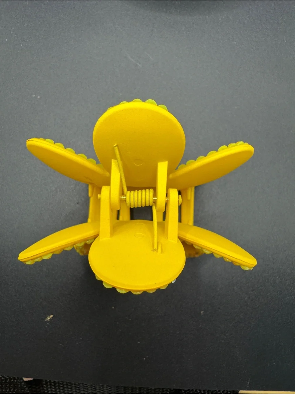 Hand Blinged Sunflower Yellow Hair Clip